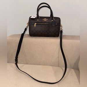 Coach Rowan Satchel Bag In Signature Canvas NWT